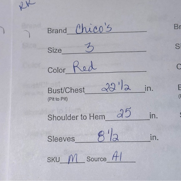 Chico’s Red Cotton Boat Neck Short Sleeve Relaxed Tunic Top Size 3 - Picture 5 of 5